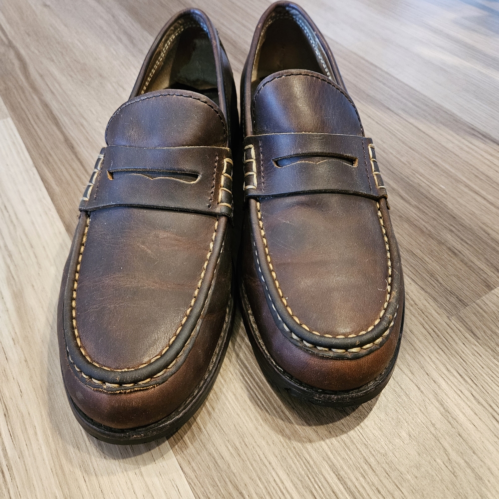Frye Dark Brown Leather Slip-On Loafers